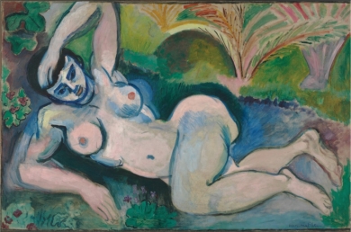 <strong> Henri Matisse's Blue Nude (figure 2.31) was controversial because:</strong> A) It used unnatural colors B) It depicted a nude C) It was burned in Chicago D) It looked like Aphrodite