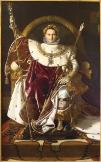 and contrast the Kuba King in state dress (Figure 1.31) with Jean-Auguste-Dominique Ingres's Napoleon Enthroned (Figure 1.34), in terms of attire, items they hold in their hands, where they are seated, size of the men, date photographed/depicted, and location where the men ruled. What do the two images say about the how the social order is promoted in art created by people from different backgrounds and periods?