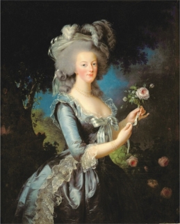 <strong> Elisabeth Vigée-Lebrun's Marie Antoinette with a Rose (figure 19.9) is typically Rococo because:</strong> A) It is organic and uses chiaroscuro B) It reflects wealth and seriousness C) It has Classical references and is frivolous D) It is decorative and graceful