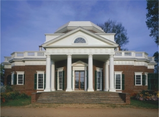 <strong> Thomas Jefferson's Monticello (figure 19.13) is Neoclassical because it:</strong> A) Copies the Pantheon and uses brick B) Has a post-and-lintel porch and a monochromatic color scheme C) Is symmetrical and has a single level D) Has harmony and repeating geometric forms