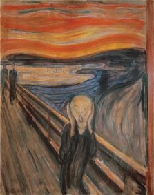Explain how Vincent van Gogh's The Starry Night (figure 19.32) and Edvard Munch's The Scream (figure 19.34) still contain Impressionist elements, but also move away from Impressionism.