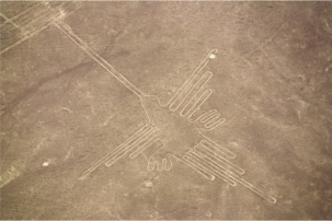 <strong> The monumental earthworks of the Nazca (figure 17.19) feature an appreciation for the overall greater meaning of an object versus its specific visual form because:</strong> A) The earthworks feature mirrored designs B) Multiple people from a variety of groups worked together C) The design can be seen only from a bird's eye view D) The earthworks were paths to water