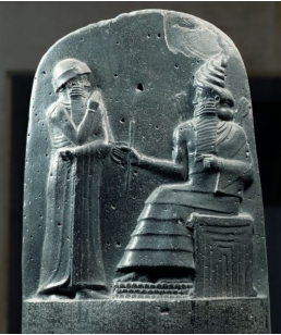 <strong> The Babylonian ruler Hammurabi had the relief sculpture on the upper part of his stele (figure 13.14) made in order to:</strong> A) Show his courage when facing lions B) Promote his authority C) Honor the sun god D) Show himself as the most important figure in the sculpture
