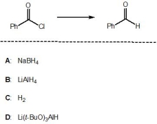 <strong>Which of the following reagents, A-D, is a suitable reagent for the following transformation? </strong> A) A B) B C) C D) D