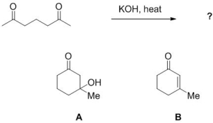<strong>Select the major product from the reaction shown. </strong> A) A B) B