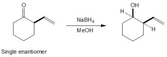 <strong>Pick out the terms which describe the following reaction. Please select all that apply. </strong> A) Chemoselectivity B) Regioselectivity C) Stereoselectivity