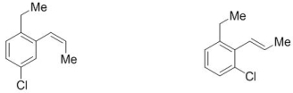 <strong>What is the relationship between these two molecules? Please select all that apply. </strong> A) chain isomers B) position isomers C) enantiomers D) (E)-(Z) isomers