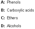 <strong>Which of the following classes of compounds A-D are capable of forming hydrogen bonds (in the presence of suitable H-donors/acceptors)? </strong> A) A and B B) A and C C) B and D D) A, B and D E) All of them
