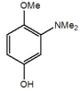<strong>The correct IUPAC name for the following molecule is: </strong> A) 1-Dimethylamino-2-methoxy-5-hydroxybenzene B) N,N-dimethyl-2-methoxy-5-hydroxylphenylamine C) N,N-dimethyl-2-methoxy-5-hydroxylaniline D) 3-Dimethylamino-4-methoxyphenol E) O-Methyl 2-dimethylamino-4-hydroxyphenol.