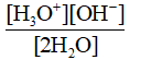 <strong>Which one of the following is the correct expression for the ion product of water?</strong> A) B) C) D) E) log pH <font face=symbol></font> log pOH