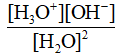 <strong>Which one of the following is the correct expression for the ion product of water?</strong> A) B) C) D) E) log pH <font face=symbol></font> log pOH