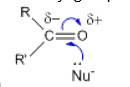 <strong>Which of the following schemes correctly depicts what is happening during nucleophilic attack on a carbonyl group?</strong> A) B) C) D)