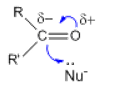 <strong>Which of the following schemes correctly depicts what is happening during nucleophilic attack on a carbonyl group?</strong> A) B) C) D)