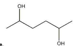 <strong>Match the following structural formulae with their correct names. -Heptane 2,4 diol</strong> A) B) C) D) E)