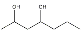 <strong>Match the following structural formulae with their correct names. -Hexane 2,5 diol</strong> A) B) C) D) E)