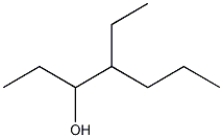 <strong>What is the name of this compound? </strong> A) 3-ethylheptan-3-ol B) 4-propylhexan-3-ol C) 4-propylhexan-4-ol D) 4-ethylheptan-3-ol E) 4-ethylheptan-5-ol