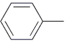 <strong>Which of the following is an aryl group?</strong> A) B) -CH<sub>2</sub>CH<sub>3</sub> C) -OH D) E)