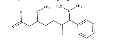 <strong>Identify the functional groups contained in the following molecule, from left to right. </strong> A) aldehyde, ether, ketone, amine B) carboxylic acid, ether, ketone, amine C) aldehyde, ether, amide D) ketone, ether, ketone, amine E) ketone, ether, ketone, amide