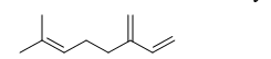 <strong>The following molecule is myrcene, found in lemongrass tea. It has an analgesic (pain-relieving) effect, and is likely responsible for the tea's medicinal properties. Choose the correct chemical formula for myrcene. </strong> A) C<sub>8</sub>H<sub>12</sub> B) C<sub>8</sub>H<sub>14</sub> C) C<sub>10</sub>H<sub>16</sub> D) C<sub>1</sub><sub>0</sub>H<sub>18</sub> E) C<sub>1</sub><sub>0</sub>H<sub>14</sub>