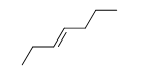<strong>Match the chemical names to the molecular structure. -Trans-3-heptene</strong> A) B) C) D) E) f.