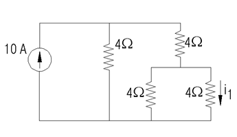 <strong>For the diagram shown, find I<sub>1</sub>, in amperes. </strong> A) 1 A B) 2 A C) 4 A D) 6 A