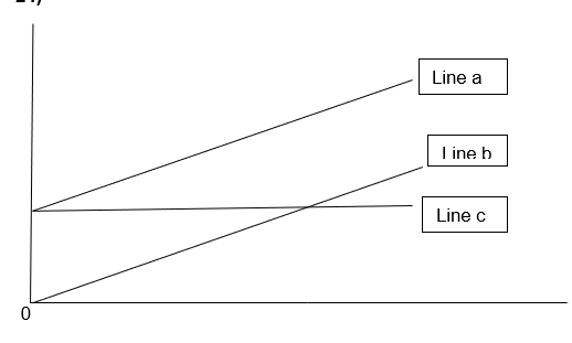 What does line c on the graph represent?