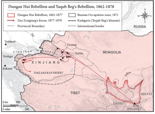 -Looking at Map 5.6, for China, the significance of Kashgaria for China is best described as ________.