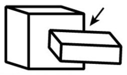 <strong>Refer to the figure. The T junction the arrow is pointing to represents which of the following?</strong> A) Interior corner B) Exterior corner C) Occlusion D) Relatability E) An accidental feature