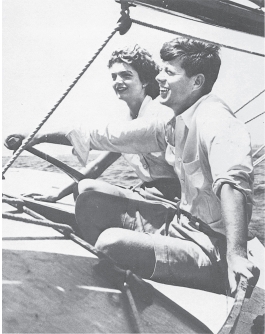 <strong> -Images like this one, of Kennedy sailing with his wife, contributed to his image as_______</strong> A) An intellectual B) A leader out of touch with the American people C) The youthful, romantic, American royal family D) A president who spent all his time on vacation