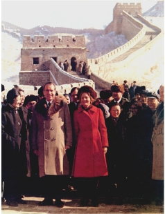 <strong> -This image of Nixon in China stunned the world because</strong> A) The United States had not diplomatically recognized China since the communist victory in the civil war in 1949 B) Presidents rarely traveled abroad C) It was the first visit of a sitting president to a communist country D) Nixon's rhetoric had increased enmity with China throughout his presidency