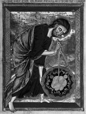 <strong> What idea is best represented by this image?</strong> A) God created an ordered cosmos B) The world cannot be understood through science C) Mankind has a duty to privilege faith over reason D) Science leads to heresy