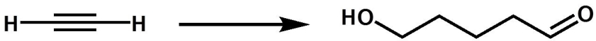 <strong>Which of the following methods would give the product in reasonable yield? </strong> A) 1. NaNH<sub>2</sub> 2. CH<sub>2</sub>=CHCH<sub>2</sub>Br 3. H<sub>2</sub>O, H<sub>2</sub>SO<sub>4</sub> B) 1. NaNH<sub>2</sub> 2. CH<sub>2</sub>=CHCH<sub>2</sub>Br 3. HCl C) 1. NaNH<sub>2</sub> 2. CH<sub>2</sub>=CHCH<sub>2</sub>Br 3. R<sub>2</sub>BH/THF 4. HO<sup>?</sup>,H<sub>2</sub>O<sub>2</sub>, H<sub>2</sub>O D) 1. NaNH<sub>2</sub> 2. HOCH<sub>2</sub>CHCH<sub>2</sub>Br 3. R<sub>2</sub>BH/THF 4. HO<sup>?</sup>, H<sub>2</sub>O<sub>2</sub>, H<sub>2</sub>O E) all of the above