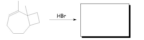 <strong>Assuming that a single carbocation rearrangement occurs, which of the following molecules is the major product of this reaction? </strong> A) B) C) D) E)
