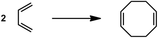 The following cycloaddition reaction can be described as ____________.