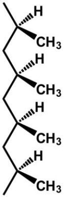 <strong>The following polymer is an example of </strong> A) an atactic polymer. B) a condensation polymer. C) a conducting polymer. D) an isotactic polymer. E) a syndiotactic polymer.
