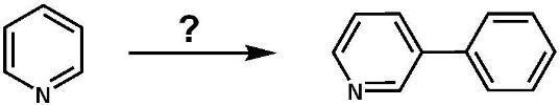 <strong>Which set of reagents will accomplish the following synthesis? </strong> A) 1.Br<sub>2</sub>/FeBr<sub>3</sub>; 2. PhLi B) 1.HBr; 2. Ph<sub>2</sub>CuLi C) 1.Br<sub>2</sub>, heat; 2. PhLi D) 1.Br<sub>2</sub>/FeBr<sub>3</sub>; 2. Ph<sub>2</sub>CuLi E) Ph-Br/FeBr<sub>3</sub>