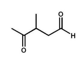 <strong>What is the systematic name of the following compound? </strong> A) 3-methyl-4-oxopentanal B) 3-methyl-2-oxopentanal C) 3-methyl-2-oxo-5-pentanal D) 3-methyl-5-oxo-2-pentanone E) 3-methylpentan-5-one-1-al