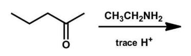 <strong>What is the product of the following reaction? </strong> A) an amine B) a carbinolamine C) an enamine D) an imine E) no reaction