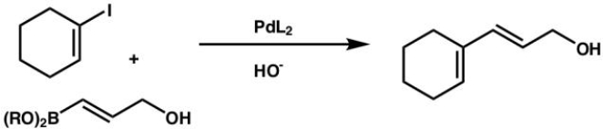 <strong>The following reaction is an example of a ____________ reaction. </strong> A) Gillman B) Grignard C) Heck D) Grubbs/metathesis E) Suzuki