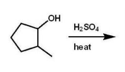 Which alkene is the major product of this dehydration?  