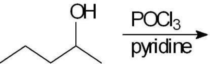 In the reaction of the following alcohol, what type of reaction is involved in the transformation?