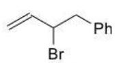 <strong>Which of the following products is the result of either 1,2 or 1,4-addition of HBr and is most stable? </strong> A) B) C) D) E)