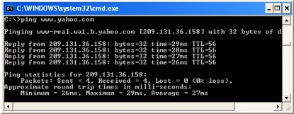 <strong>Refer to the figure in which the www.yahoo.com server is pinged. What is the protocol used to produce the message for communication between two hosts? ________________________. </strong> A) DHCP B) DNS C) ICMP D) HTTP E) ARP