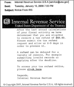 <strong>Below email is an example of _________: </strong> A) sniffing B) spoofing C) monitoring D) phishing E) scanning