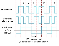 <strong>Below figure includes examples of _________ technology. </strong> A) Digital signal encoding B) Multiplexing C) Asynchronous transmission D) Spread spectrum E) Broadband