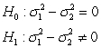 The following summary statistics are available for two dependent random samples: s<sub>1</sub><sup>2</sup> = 36, s<sub>2</sub><sup>2</sup> = 16, n = 22, r<sub>12</sub> = .70. Test the following hypotheses at the .05 level of significance: