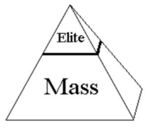 <strong>What theory does this figure most represent? </strong> A) Pluralism B) Direct Democracy C) Socialism D) Iron Law of Oligarchy