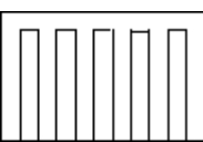<strong>Which of the following gradients show NO stimulus discrimination?</strong> A) B) C)