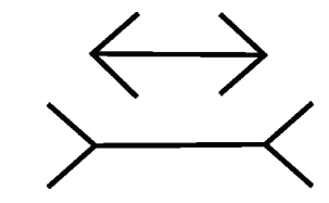 <strong>The figure below illustrates the __________________ illusion. </strong> A) horizontal-vertical B) Müller-Lyer C) margin D) Ponzo
