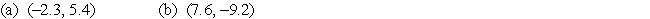 Change the following Cartesian coordinates into polar coordinates, correct to 2 decimal places, in both degrees and in radians: